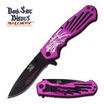 Coltello fantasy Dark Side DS-A038PE Dragon Liner apertura assistita e/o viola