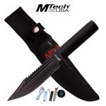 Coltello lama fissa survivor Fixed Black MT-20-68BK Mtech