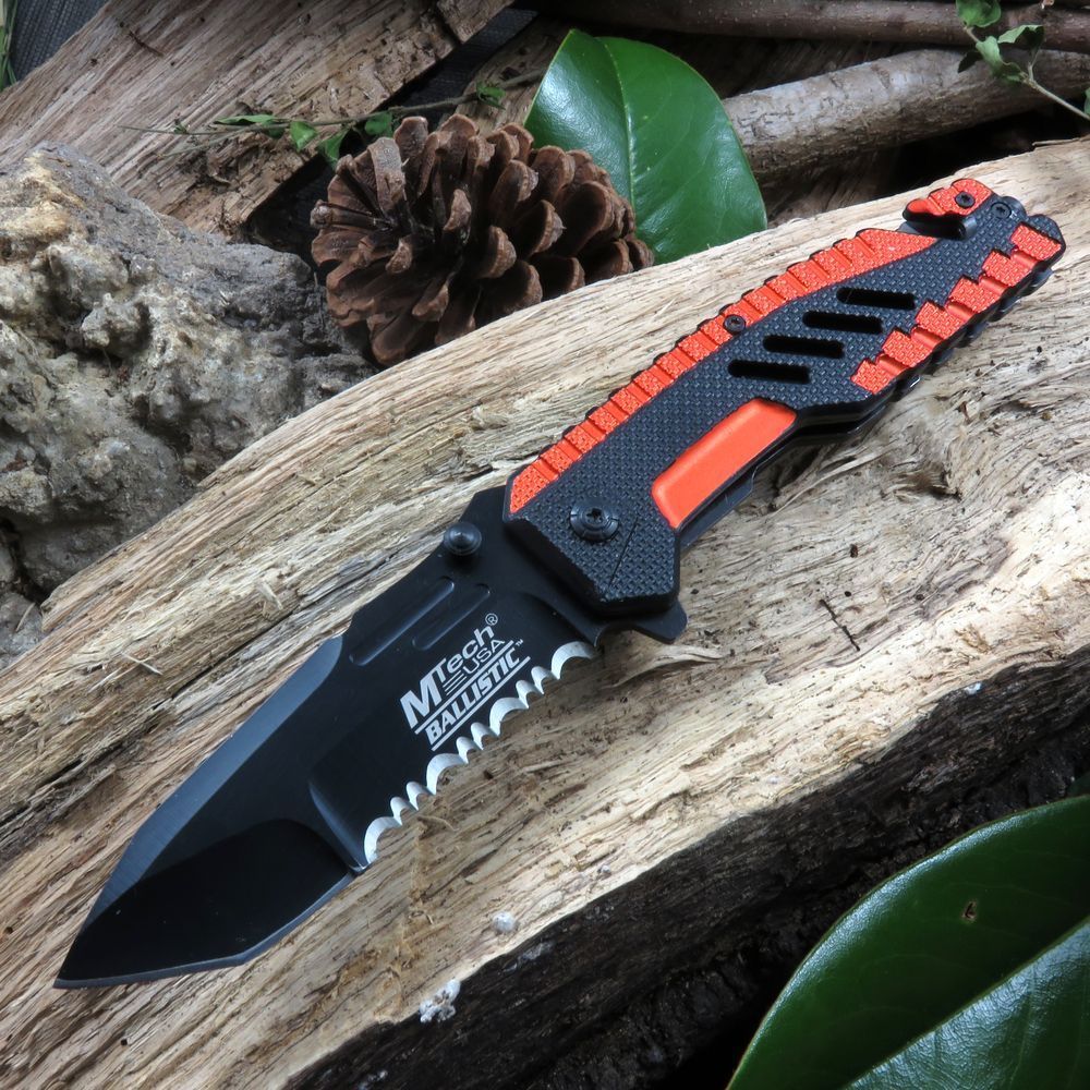 Coltello Rescue Chiudibile apertura assistita A/O Orange MT-A856OR Mtech
