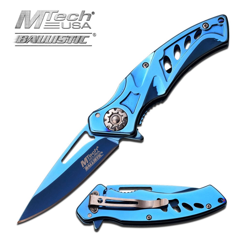 Coltello Chiudibile apertura assistita A/O Blue MT-A917BL Mtech