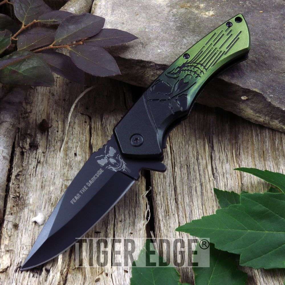 Coltello Skull Chiudibile A/O DS-A053GN Dark Side