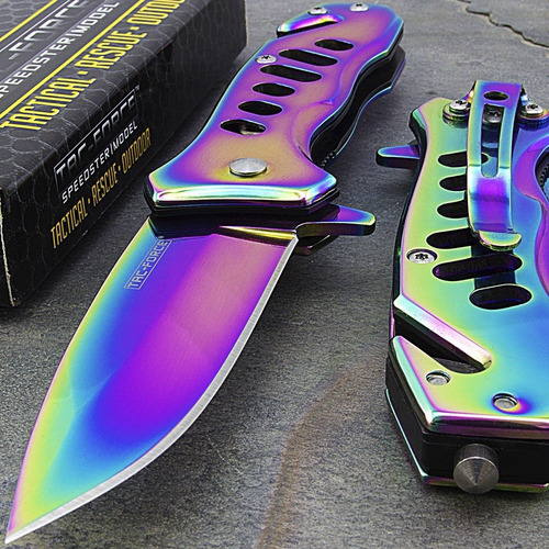 Coltello chiudibile apertura assistita da soccorso Rescue A/O Rainbow TF-844 Tac Force