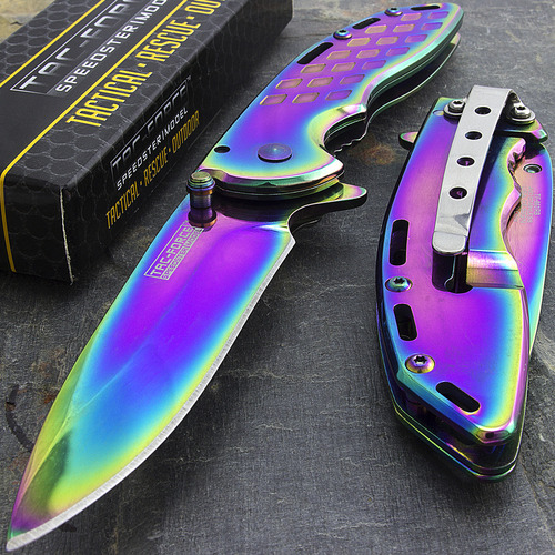 Coltello Rainbow Chiudibile apertura assistita A/O TF-863RB Tac Force