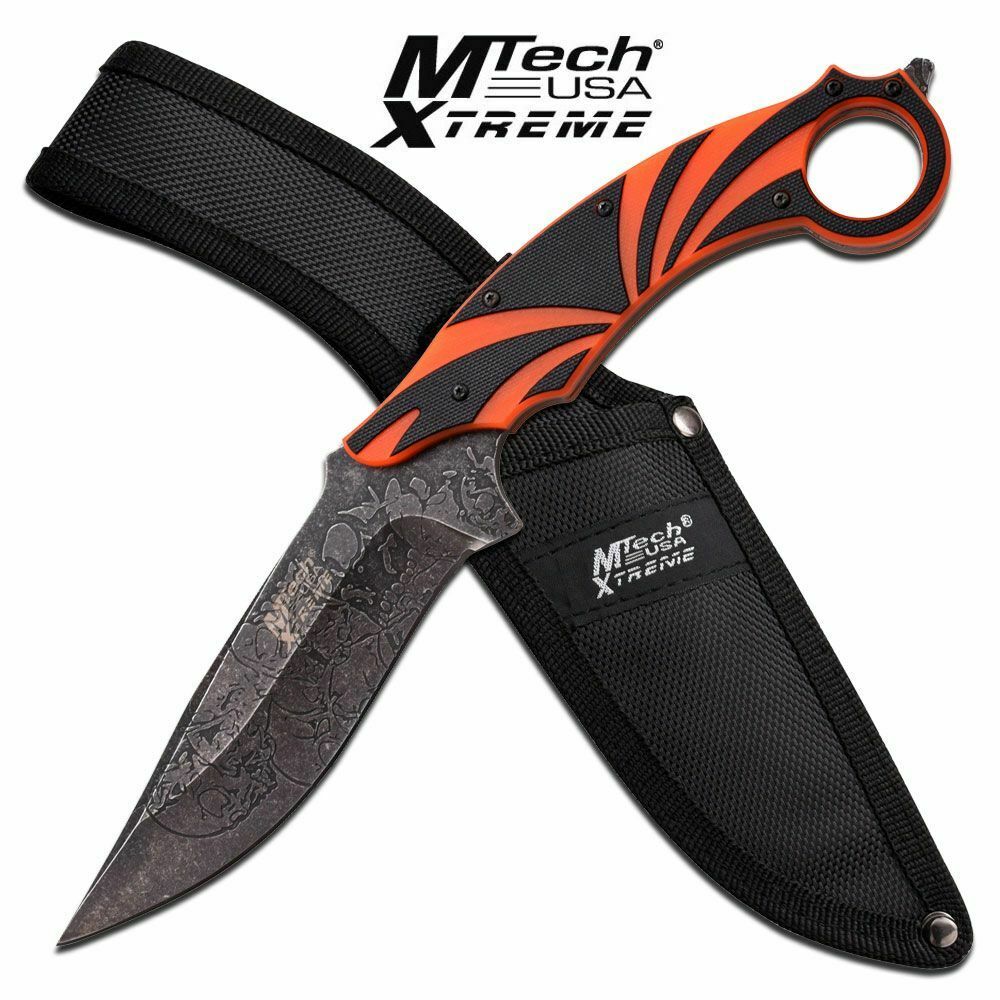 Bellissimo Coltello lama fissa MTech MTX8138OR Fixed Blade Black/Orange Knife