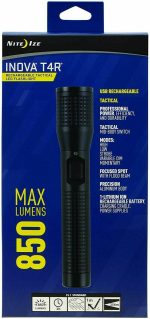 Torcia Nite Ize INOVA T4R Rechargeable Tactical LED Flashlight Black 850 Lumens