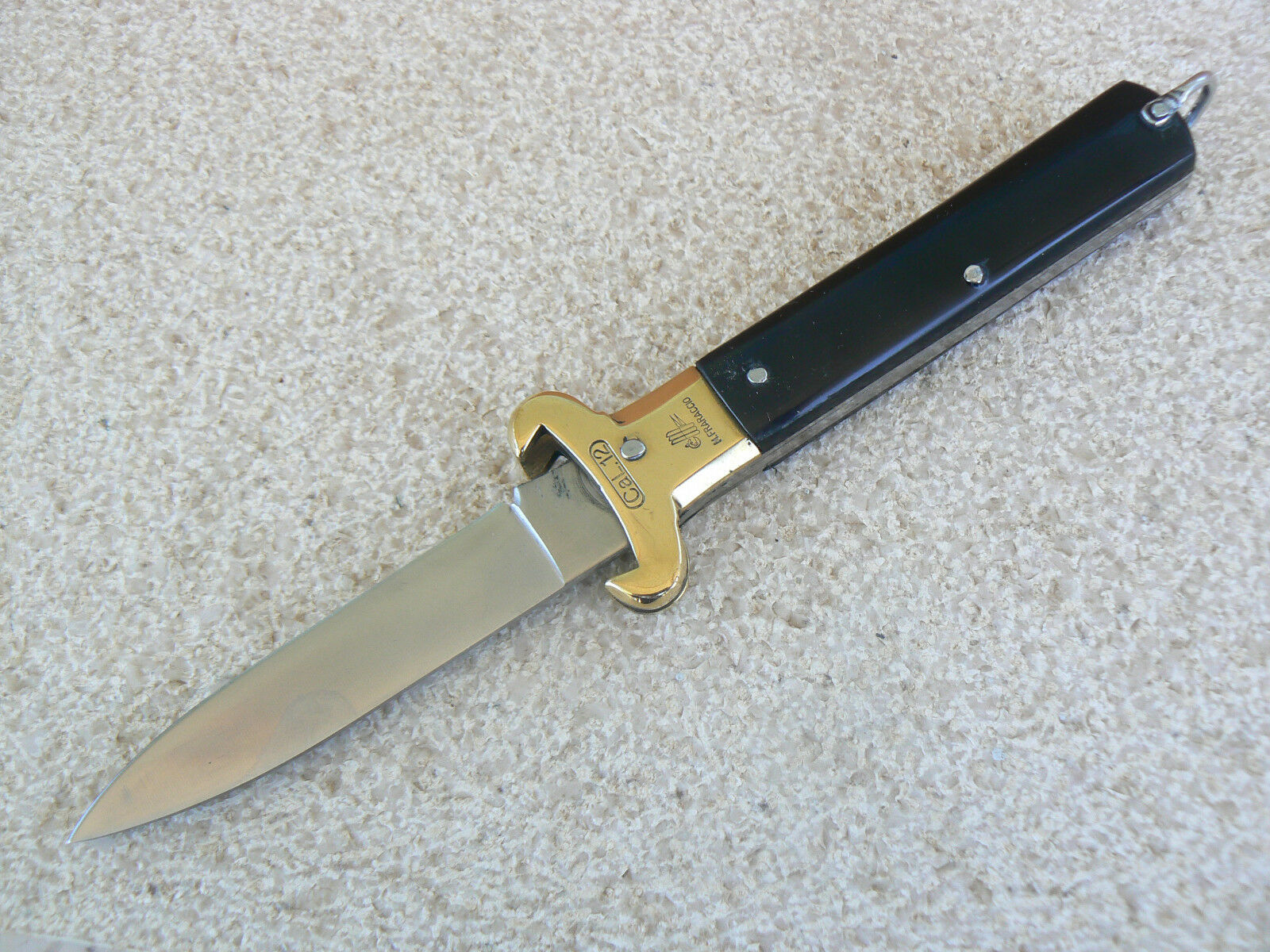 Il Tradizionale Coltello Frosolonese Caccia manico ABS testina ottone 28cm- 0478