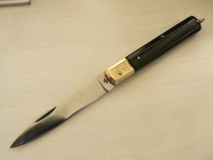 IL TRADIZIONALE COLTELLO FROSOLONESE MANICO ABS TESTINA OTTONE PIENO - SFILATO - 0436