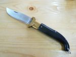 Il tradizionale coltello Frosolonese Caccia Scarperia manico ABS nero testina ottone 22cm 0558/100