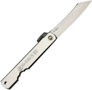 Coltello Higonokami HIGO06SL Triple Layered Silver Knife