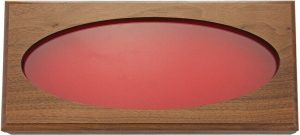 Espositore custodia Displays DC7 Walnut Display with Oval Glass