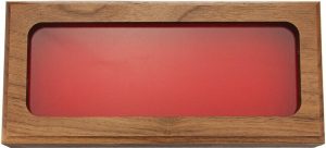 Espositore custodia Displays DC8 Walnut Glass Top Display