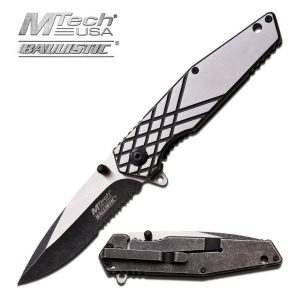 Coltello MTech USA Serrated Satin MTA891S Knife