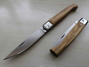 Coltello Tradizionale Pattada olivo testina acciaio 21 cm knife 0409/600-21
