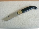 Il tradizionale coltello Scarperia manico ABS nero testina ottone 22 cm - 0553