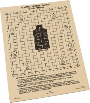 Fogli obiettivo Rite in the Rain RITR9125 25m Zeroing Target Sheets 100