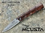 Incredibile coltello lama damasco giapponese Shinra Emotion Take Mcusta MCU74DR