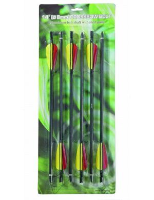 FRECCE PER BALESTRA ALLUMINIO 14" PZ. 6 NERO R10118