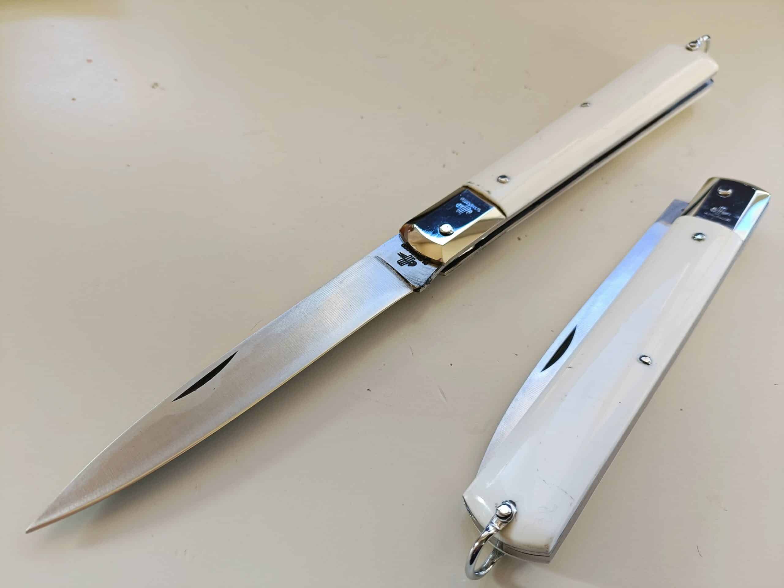Lama tradizionale sfilato Coltelli BIG Frosolone testina inox manico ABS bianco 28 cm 0439B