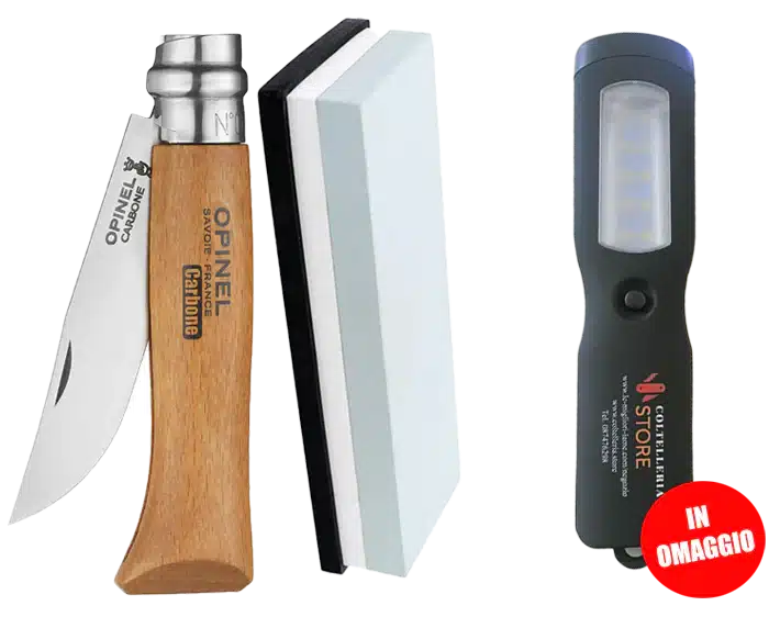 Offerta Opinel N.8 Torcia e pietra Affilatrice solo 29 euro