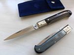 Caltagirone in corno di bufalo nero da 20 cm testina inox knife 0408/20
