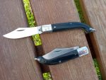 Tradizionale coltello Pugliese Orecchiette manico ABS nero testina inox 17 cm - 0595/508-17