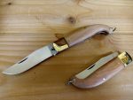 Tradizionale coltello Scarperia manico in legno di Ginepro con testina ottone 20 cm - 0398/506-2GI