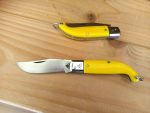 Tradizionale coltello Scarperia manico ABS giallo testina inox 17.5cm - 0595/G506-1