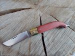 Tradizionale coltello Scarperia manico in legno Pink con testina ottone 17.5 cm - 0398/506-1PI