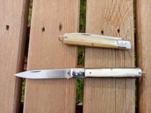 Tradizionale coltello Lo Sfilato manico corno chiaro testina inox 21 cm - 0408/414-21