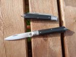 Tradizionale coltello Sfilato manico ABS nero testina inox 17cm -0595/414-17