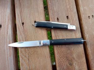Tradizionale coltello Sfilato manico ABS nero testina inox 21cm -0595/414-21