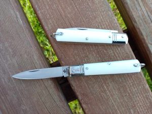 Tradizionale coltello Sfilato manico ABS bianco testina inox 15 cm - 0433B