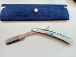 Rasoio mezza lama inox manico in corno 1149/001