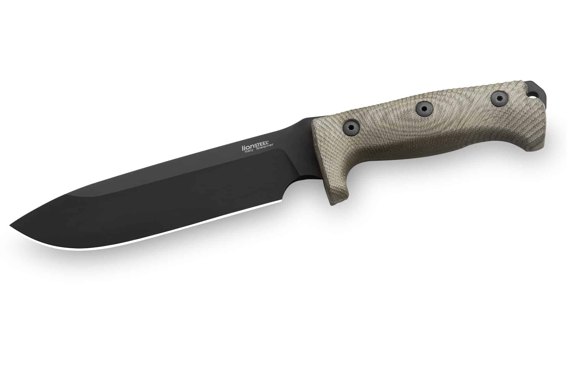 Favoloso Coltello LionSteel M7B CVG Lama nera Green canvas - immagine 2