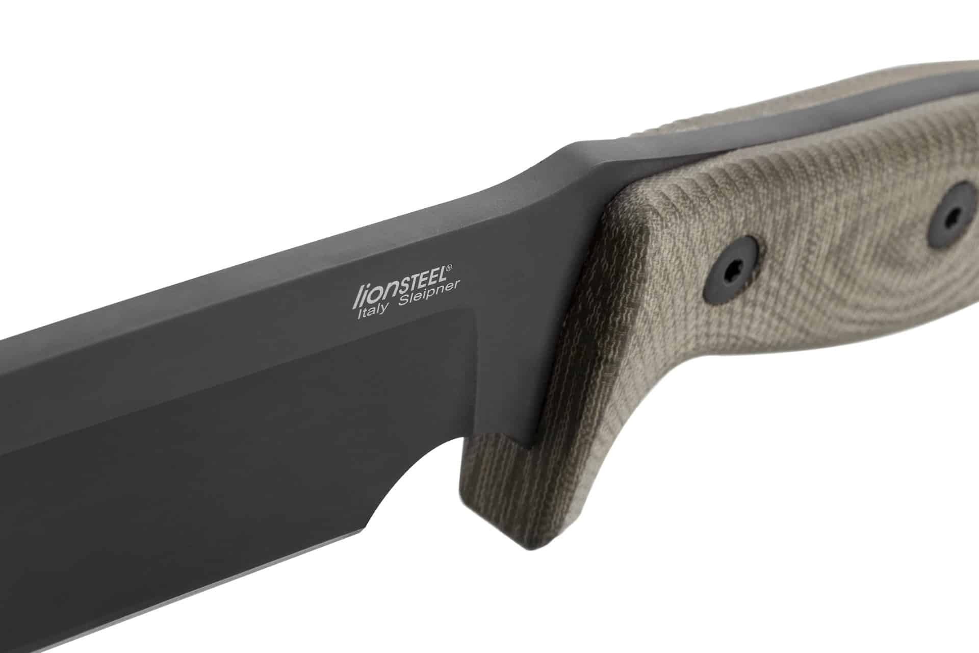 Favoloso Coltello LionSteel M7B CVG Lama nera Green canvas - immagine 3
