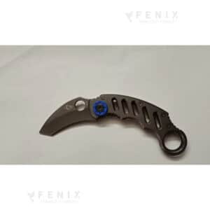 Coltello Karambit chiudibile anello blu R40112