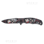 Coltello JKR0842 teschio rosso 8,5 cm lama COD: 5527.0842