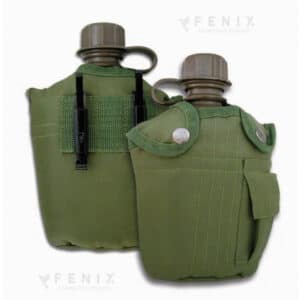 Borraccia plastica LT 1 con fod. verde R33012