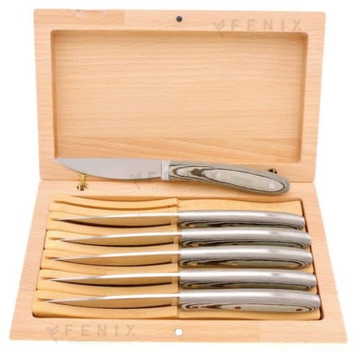 Set 6 coltelli da bistecca pattada paperstone 21cm cf legno COD: 5572.0953